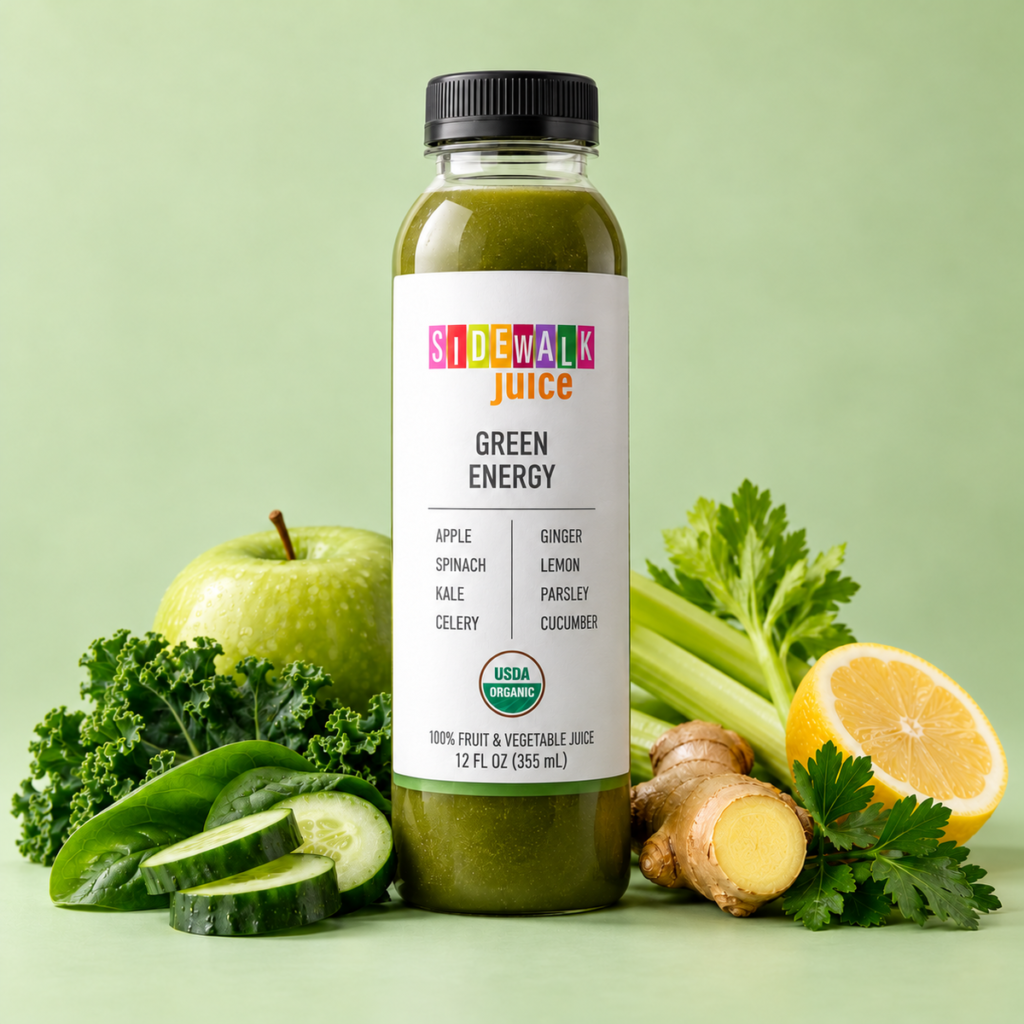 Green Energy organic bottled juice