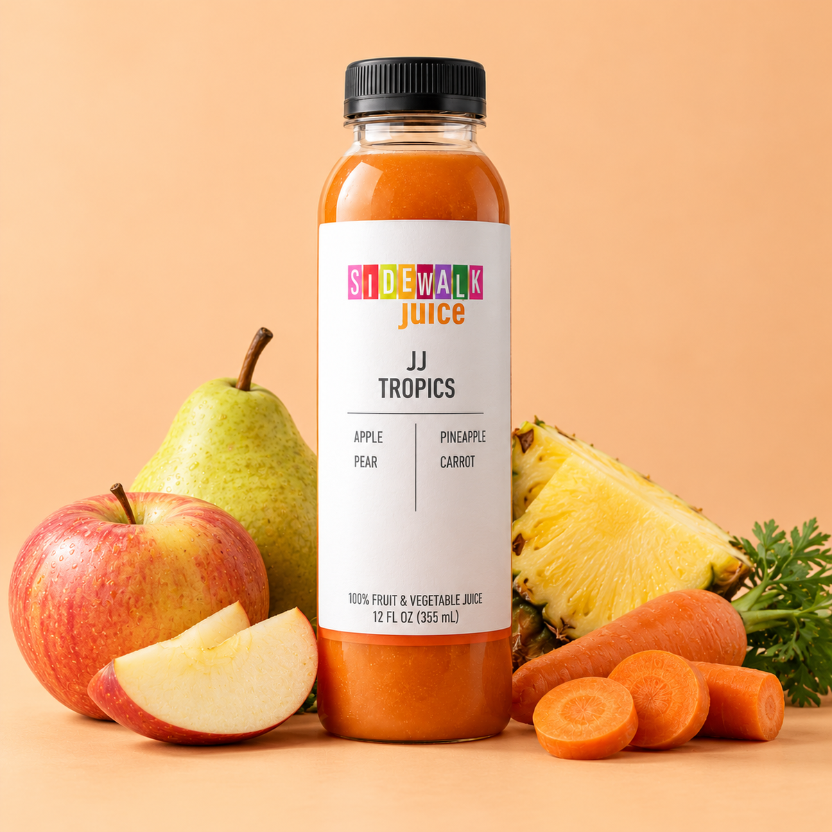 JJ Tropics organic bottled juice